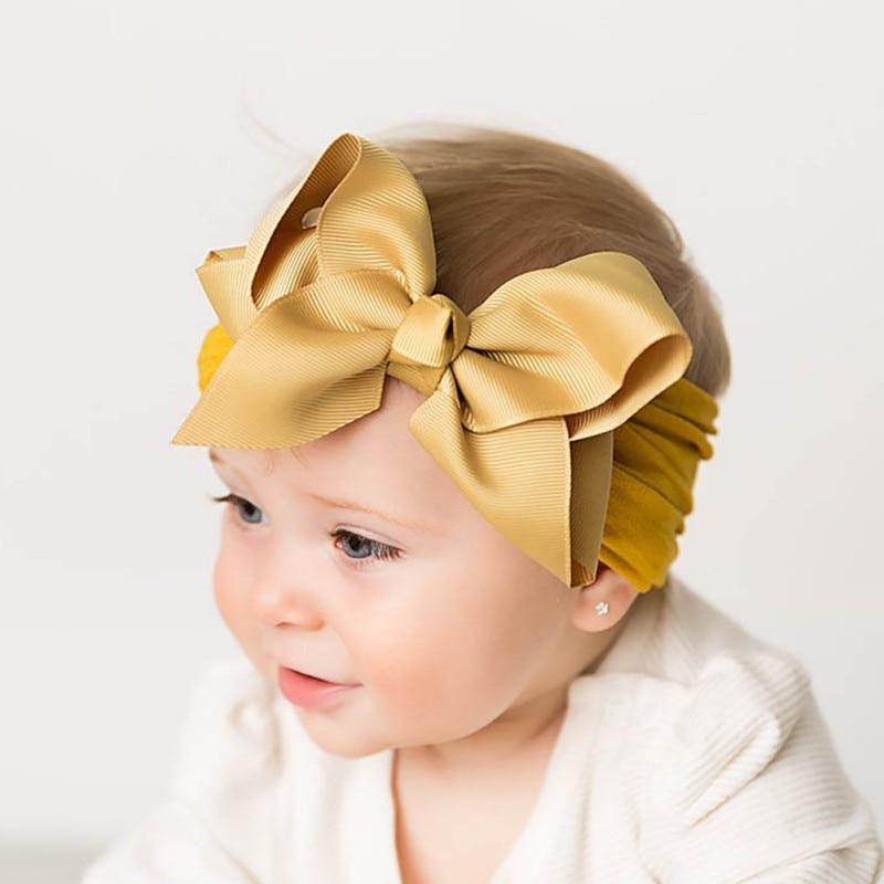 Baby Girls Headbands  Hair Accessories Turban Solid Head wear Hair Band Bow Girl Accessories