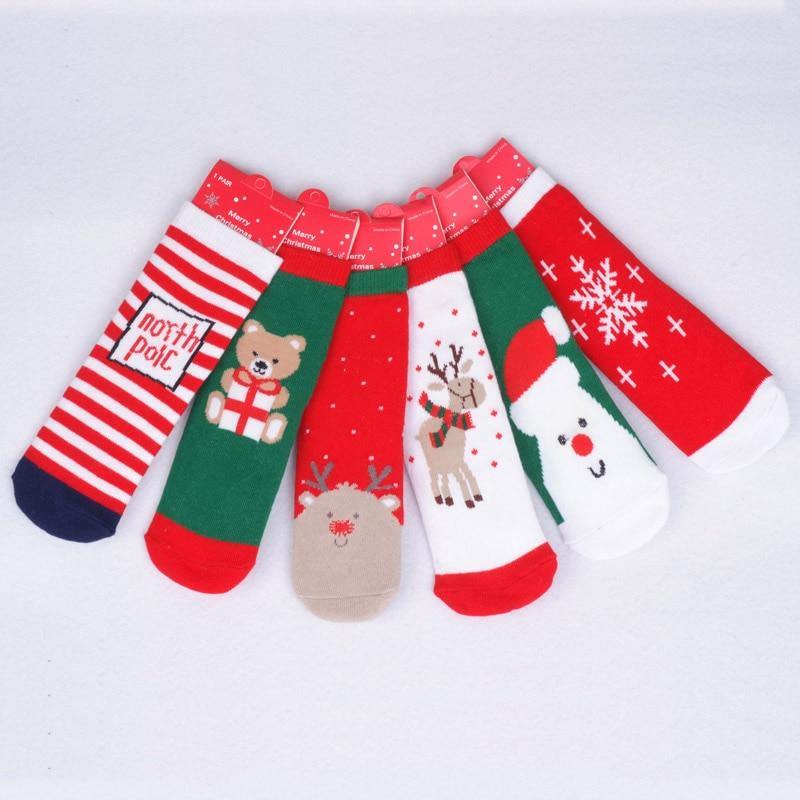 Modern Cotton Baby Socks Christmas Design Baby Girls Socks Cartoon Casual Baby  Children's Christmas Socks For Kids