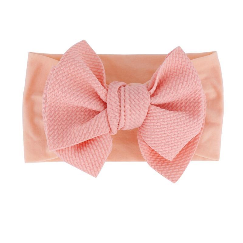 Baby Accessories Infant Baby Girl Cute Bow Headband Newborn Solid Headwear Headdress Nylon Elastic Hair Band Bow For Girls