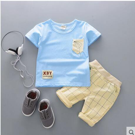 Fashion T shirt and Shorts Set Cartoon Cotton Summer Clothing for Newborn Baby Boy Infant Fashion Outerwear Clothes