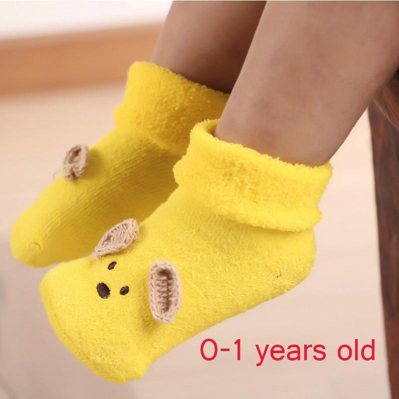 Cute Newborn Baby Cartoon Anti Slip Floor Socks For Baby Girl And Boy Casual Design Soft Warm Socks For Kids