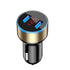 3.1A Dual USB Car Charger With LED Display Universal Mobile Phone Car-Charger Useful Gadgets For Drivers