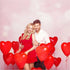 100Pc Red Pink Balloons 10Inch Love Heart Latex Balloons For Wedding Party and Celebration Helium Balloon Valentines Day Birthday Party Inflatable Balloons