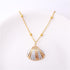 New Boho Conch Shell Amazing Necklace Sea Beach Shell Chain Pendant Elegant Necklace For Women Collier Femme Shell Cowrie Modern Summer Jewelry Bohemian