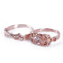 Luxury New Crystal Two-piece Zircon engagement ring Rose Gold Color Zircon Jewelry For Woman