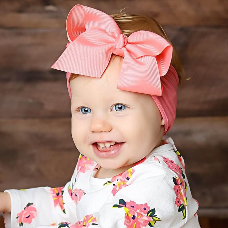 Baby Girls Headbands  Hair Accessories Turban Solid Head wear Hair Band Bow Girl Accessories