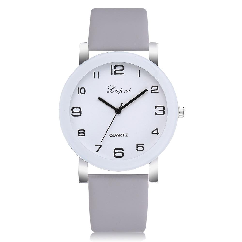 Woman's Watch Fashion Simple White Quartz Wristwatches Sport Leather Band Casual Ladies Watches For Women and Girls