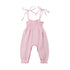 Baby Summer Clothes Sleeveless Strap Pants Solid Overalls Cotton Outfits Jumpsuits/ Romper for Girls