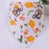 Cute Breathable Bibs Baby Feeding Cartoon Printing Super Absorbent Triangle Scarf Bib Cotton For Newborn Infant Girls And Boys