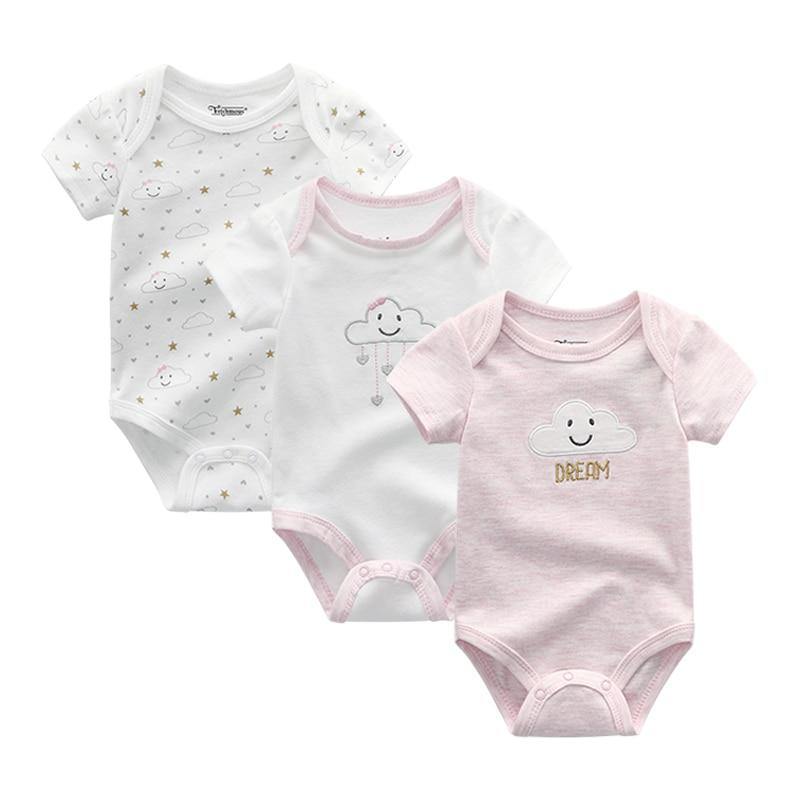 3PCS/Set Modern Fashion Baby Clothes Bodysuits Baby Clothes Unicorn Clothing Unisex 0-12M Baby Bodysuits Romper and Jumpsuit Set For Kids and Baby