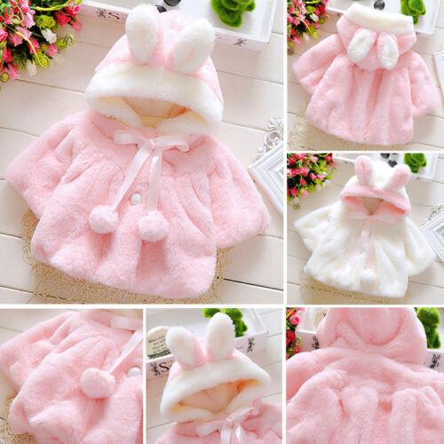 Newborn Baby Girls Fur Winter Warm Coat Cloak Jacket For Girls In With Cozy and Warm Material