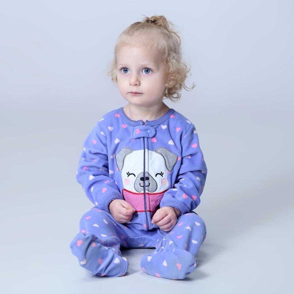 Modern Baby Girl And Boys Pajamas Clothes fleece One Pieces Jumpsuits Romper For Kids 9 - 24M