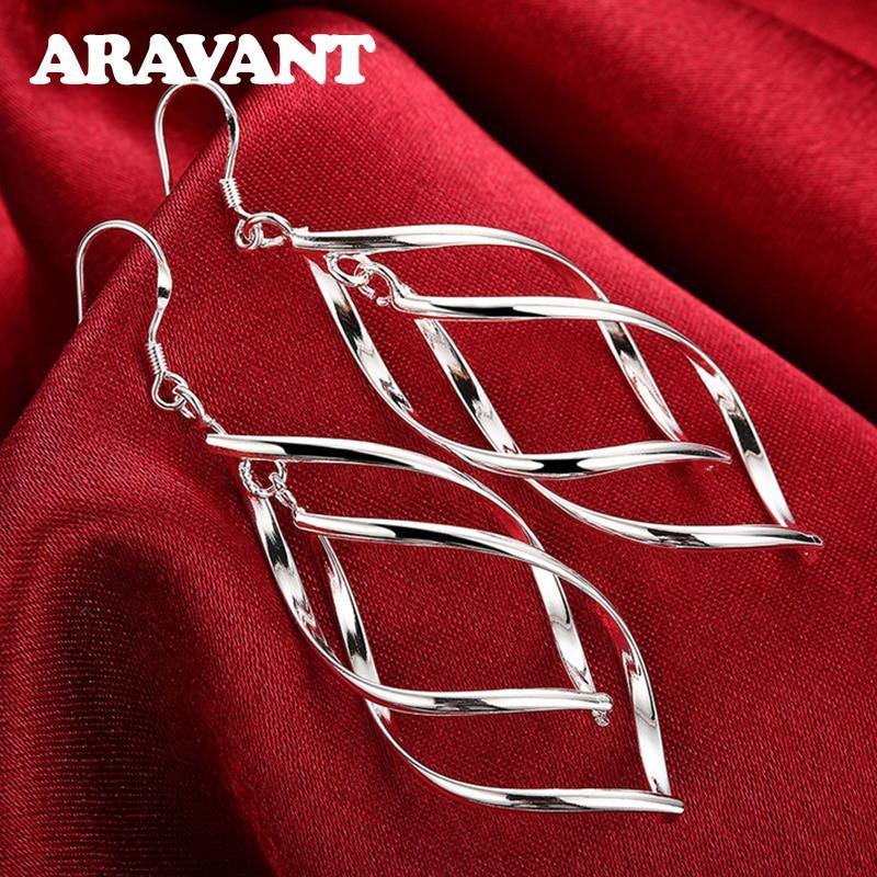 Luxury Silver Jewelry New Style Elegant Earrning For Women High Quality Long Elegant Earrings