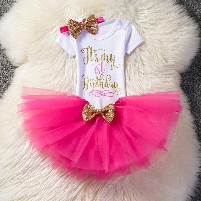 Modern Birthday Outfit Ensemble One Year Little Girl Dress Clothing Baby Child Summer Clothes With Unicorn Dress Design For Girls