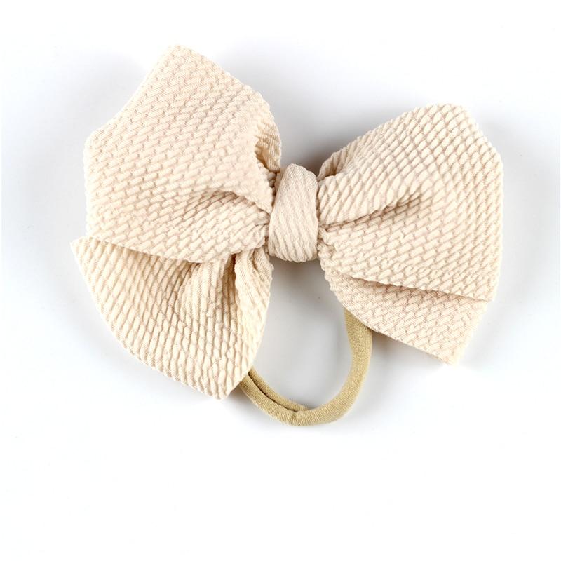 Modern New Headband with Messy Bow Baby Girls Hairbows Infant Solid Large Bow Turban Headwrap Newborn Bow For Girls