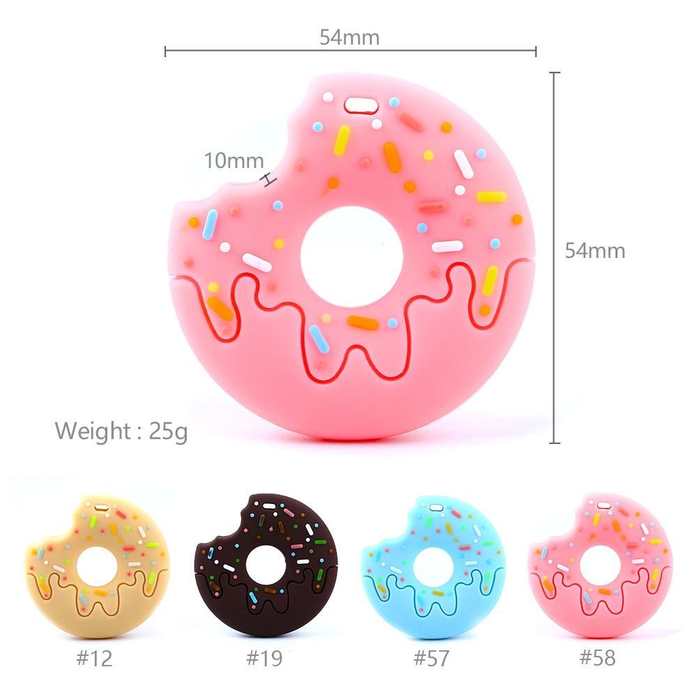 Gingerbread Man Raccoon Donut Silicone Teether Latex Free Teething Toy Baby Gift Food Grade Silicone