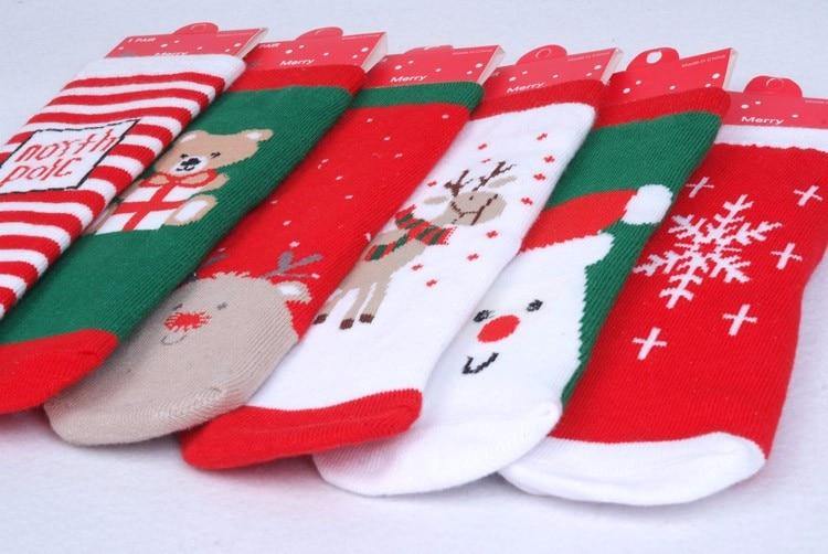 Modern Cotton Baby Socks Christmas Design Baby Girls Socks Cartoon Casual Baby  Children's Christmas Socks For Kids