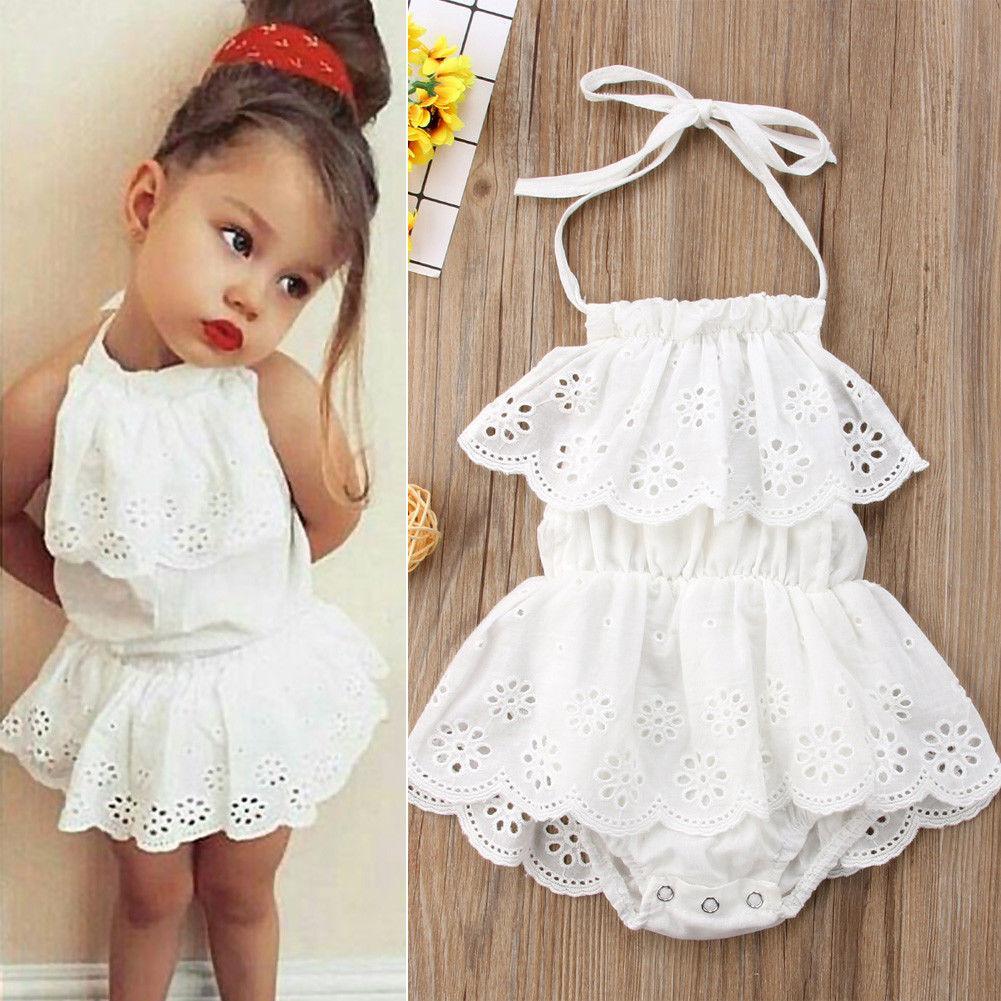 Newborn Kids Baby Girl Infant Lace Romper Dress Jumpsuit Playsuit Clothes Outfits For Girls