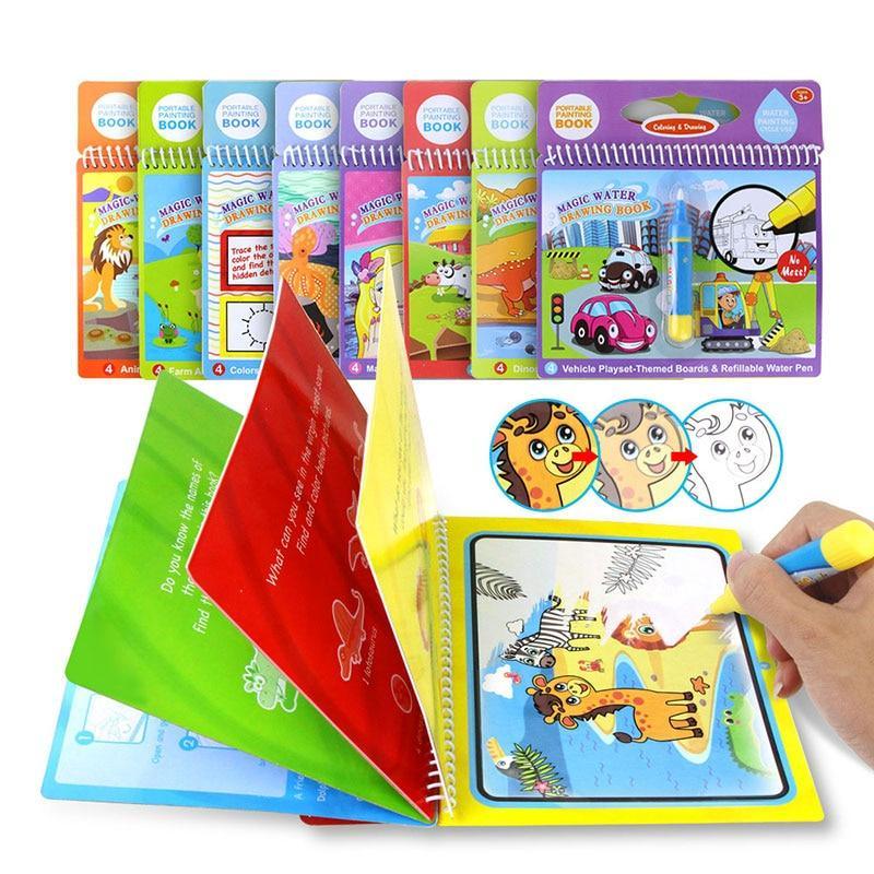 Magic Water Drawing Books Coloring Books Doodle & Magic Pen Painting Drawing Board Children  Painting Toys Birthday Gifts