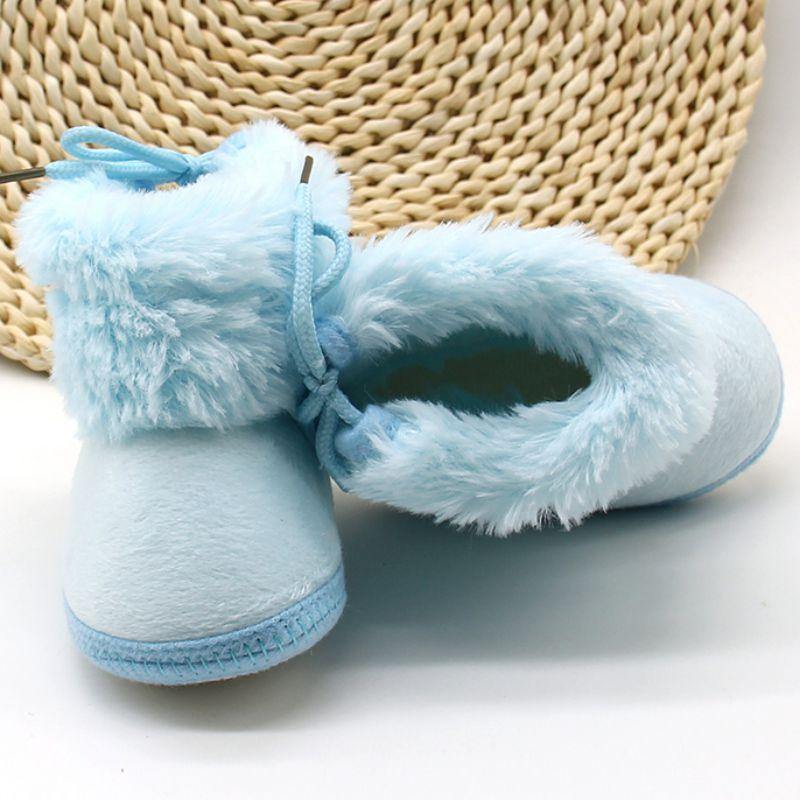 Unisex Winter Sweet Newborn Soft Baby Girls Princess Boots First Walkers Soft Infant Toddler Kids Girl Footwear Shoes