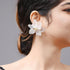 Handmade Luxury Hyperbole Flower Earrings Women Acrylic Big White Orange Green Flower Earrnings For Woman