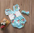 2pcs/Set Newborn Baby  Sleeveless Cotton Baby Rompers With Headband for Girl/Boy Clothes Casual Design With Bow