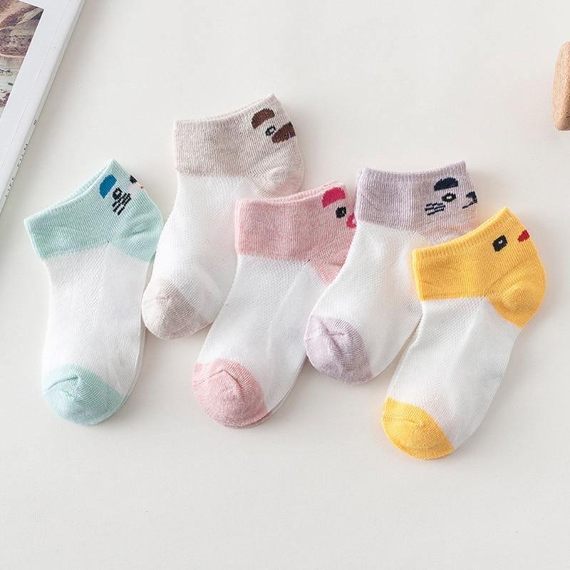 5 Pairs Kids Socks  Striped Sock for Children Fashion Sports Elastic Socks Spring Autumn Summer Breathable Soft Socks For Kids