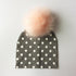 Luxury Modern Baby Hat Cotton Printing Hat With Pompon For Girls Autumn Winter Boys Caps Children Bonnet For Kids