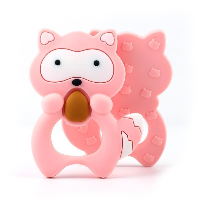 Gingerbread Man Raccoon Donut Silicone Teether Latex Free Teething Toy Baby Gift Food Grade Silicone