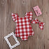 Modern New Newborn Kids Baby Girls Plaid Ruflles Romper Jumpsuit Clothes Outfit Set For Girls