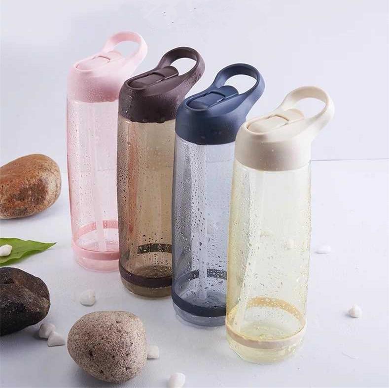 Portable Water Bottle With Straw Healthy Plastic Travel Drinkware Sports Shaker Drink Bottles For Kids