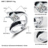 Fine Jewelry 100% Genuine 925 Sterling Silver Elegant Row Black Stone For Engagement Luxury Rings For Women