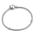 Luxury Modern High Quality Authentic Silver Color Snake Chain Fine Bracelet Fit European Charm Bracelet for Women With Heart and Star