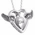 Personalized 925 Stainless Steel Heart Lives in Heaven Locket Heart Cremation Memorial ashes Urn Fashion Necklace Jewelry