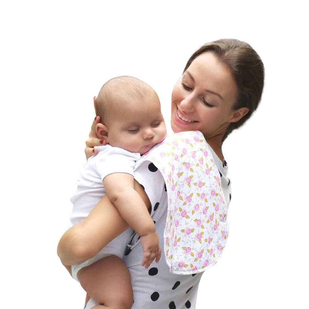 New Baby 100% Cotton Three Layers Waterproof Lightweight Natural Burp Curved Bibs For Baby Accessories