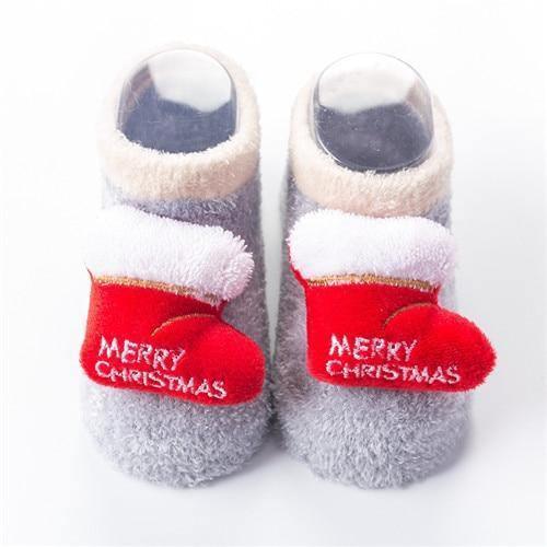 Baby Socks Christmas Anti Slip Short Socks for Baby Newborn Winter Warm Infant Cartoon Girls Boys