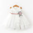 Luxury Modern Flower Newborn Baby Dress New Summer Cute Baby Girls Clothes Tulle Lace Infant Party Clothing Dress For Girls