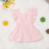 Modern Summer Casual Cute Infant Kids Baby Girl Summer Color Ruffle Princess Party Dress Clothes