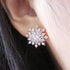 New Modern Fashion Trendy Ladies Crystal Snow Flake Luxury Earing Bijoux Splinter Stud Elegant Earrings For Women Wedding Jewelry