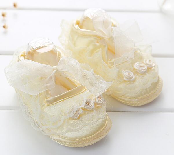 Baby Girls Princess Flowers White Elegant Luxury Shoes High Quality Lightweight Soft Sole Shoe