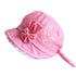 Cute Princess Baby Hat With Bow Solid Color Lace Hollow for Baby Girl Cap Toddler Kids Beach Bucket Hats In Retro Design