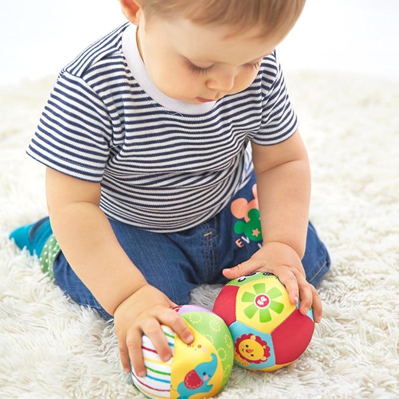 Education Baby Toys For Children Animal Ball Soft Plush Mobile Toy With Sound Baby Rattle Infant Body Building Ball For Kids