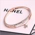 Rose Gold Stainless Steel Bracelets & Bangles Female Heart Forever Love Charm Bracelet For Women