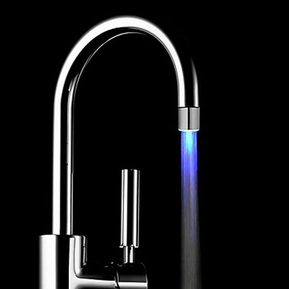 STEVVEX Home LED Water Faucet Creative LED Light Shower Head Water Romantic 7 Color Change   Home Bathroom Glow Lamps