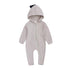 Winter Baby Rompers Newborn Boys Girls Clothes Rabbit Ear Hooded Jumpsuit infant In Luxury Rabbit Design