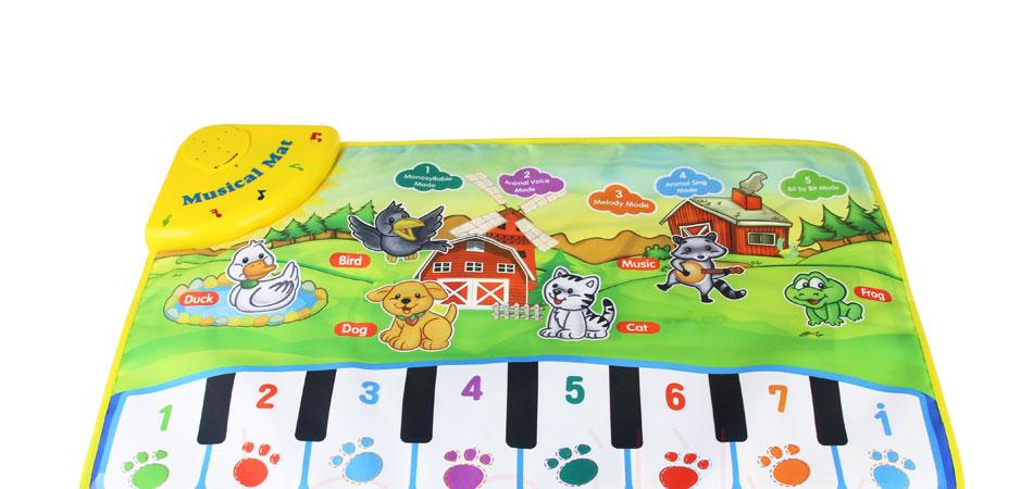 Baby Piano Mats Music Carpets Animal Barking Pad to Play Baby Toys Learning Musical Instrument Toys for Children Kids