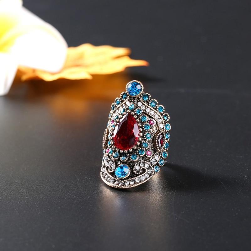 Luxury Unique Epic  Crystal Jewelry Craving Nightclub Opal Stone Lady's Ring Cubic Zirconia Jewelry