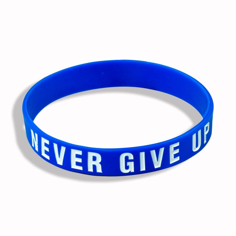 New Trend Motivation "The Road to Dreams" "Never Give Up"  Inspirational Silicone Rubber Bracelet Elastic Band  Brecelet for Women and Men In Unisex Design