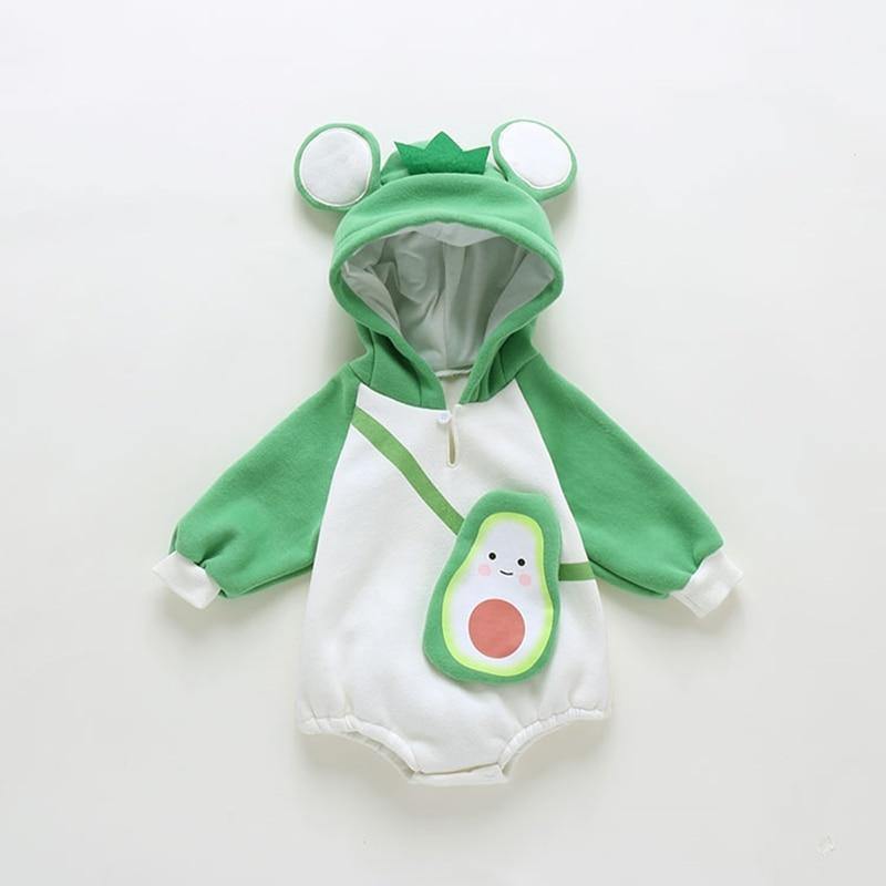 Luxury Modern Newborn Baby Boy/Girl Clothes Long Sleeve Hoddies Bear Zipper Baby Romper Clothes Autumn Winter Season For Kids and Baby