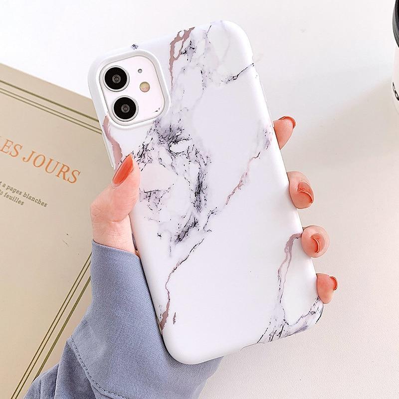 Marble Crack Matte Phone Cases For iphone 12 mini 11 Pro Max SE 2020 XS Max XR X 7 8 Plus Case Cover Silicone Soft TPU IMD Back SIlicon case for Phone